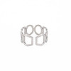 304 Stainless Steel Open Geometry Wrap Cuff Ring for Women RJEW-S405-166P-2