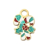 Christmas 304 Stainless Steel Enamel Charms STAS-I356-02G-06-1