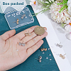 4 Pairs 2 Colors Rack Plating Brass Micro Pave Clear Cubic Zirconia Earring Findings KK-BC0015-27-3