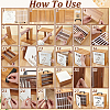Rectangle Wood & Iron Desktop Mobile Phone Storage Boxes AJEW-UN0005-43-4