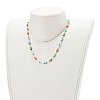 Brass Enamel Evil Eye Link Chain Bracelets & Necklaces Jewelry Sets SJEW-JS01185-7