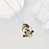 Christmas Snowman Acrylic Pendant Necklaces & Dangle Earrings Sets WG13ED8-03-4