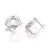 Brass Hoop Earring Findings KK-N267-31P-2