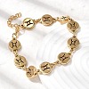 12 Constellations 304 Stainless Steel Link Chain Bracelets BJEW-I239-01G-09-3