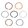 7Pcs Halloween Theme Glass Seed Round Beads Stretch Bracelets BJEW-JB12108-2