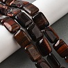 Dyed Natural Red Tiger Eye Beads Strands G-S386-A15-1