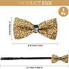 1Pc Polyester with Rhinestone Bow Ties for Bridegroom AJEW-SP0003-32B-2