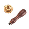   DIY Letter Scrapbook Brass Wax Seal Stamps and Wood Handle Sets AJEW-PH0010-M-3