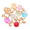 16Pcs 8Styles Transparent Acrylic Pendants PALLOY-TA00122-3