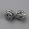 Printed Wood Beads WOOD-SZC0001-07B-2