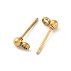 304 Stainless Steel Ball Post Stud Earring Findings LS-STAS-Z035-01G01-G-2