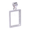 1Pc 925 Sterling Silver Pendant Cabochon Settings STER-BC0002-77B-1