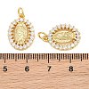 Religion Brass Micro Pave Clear Cubic Zirconia Pendants CU-CBA9482-01G-06-3