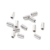 Rhodium Plated 925 Sterling Silver Spacer Tube Beads STER-Z006-02A-P-2