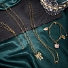 10Pcs 2 Styles 304 Stainless Steel Paperclip Chains Bracelets & Necklaces Sets SJEW-SC0001-01-3