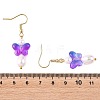 Glass & Shell Pearl & 304 Stainless Steel Dangle Earrings EJEW-JE07363-6