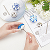 6Pcs 3 Styles Printing Porcelain Drawer Knobs FIND-GA0001-29C-3
