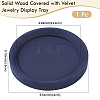 Solid Wood Covered with Velvet Jewelry Display Trays for Earrings Rings Necklaces Bracelets AJEW-WH20075-003B-2