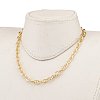 Brass Mariner Link Chain Necklaces NJEW-JN03247-4