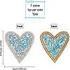 Glitter Hotfix Rhinestone Iron on Patches DIY-FG0001-70-2