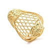 Light Gold Brass Adjustable Rings for Women LS-RJEW-A022-01B-3