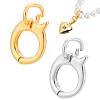 2Pcs 2 Colors Sterling Silver Twister Clasps STER-GA0001-16-1