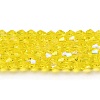 Transparent Electroplate Glass Beads Strands EGLA-A039-T3mm-L21-1