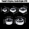 5Pcs 5 Styles Glass Crystal Ball Holder AJEW-PH0006-59-4