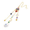 1Pc Wire Wrapped Alloy & Natural Mixed Stone Tree of Life Hanging Suncatchers HJEW-TA0001-46B-1