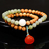 Natural Other Jade Round Beads Wrap Bracelets WG466DA-11-1
