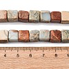 Natural Shoushan Stone Beads Strands G-B155-C07-8x8mm-5