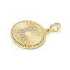 Brass Micro Pave Clear Cubic Zirconia Pendants KK-L253-17G-L-2