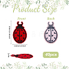40Pcs Computerized Embroidery Polyester Iron on/Sew on Patches DIY-FG0010-36B-2