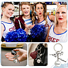 30Pcs Cheerleading Series Alloy Pendant Keychains KEYC-PH01630-5