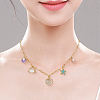 6Pcs 304 Stainless Steel Paperclip Chain Necklaces NJEW-SC0001-57B-G-5
