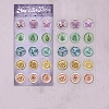15Pcs PU Imitation Leather Stickers STIC-P018-A06-1