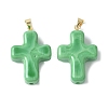 Handmade Lampwork with Brass Pendants LAMP-I030-01G-03-1