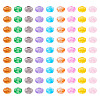 90Pcs 9 Colors Transparent Crackle Acrylic Beads MACR-TA0001-28-2