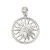 Brass Micro Pave Cubic Zirconia Pendants KK-F914-02B-P-1
