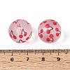 Transparent Frosted Acrylic Beads FACR-T008-03D-3