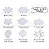 Fashewelry 8Pcs 8 Styles Flower & Leaf DIY Cup Mat Silicone Molds DIY-FW0001-25-25