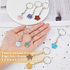 8Pcs 8 Styles Gemstone Keychains KEYC-FH00004-3