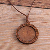 Wood Pendant Cabochon Settings WOOD-H106-26B-09-1