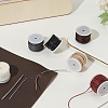 6 Rolls 6 Colors Flat Waxed Polyester Cord YC-CY0001-03-7