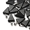 Natural Obsidian Pendants G-B127-04P-06-1