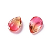 Two Tone Transparent Glass Rhinestone Cabochons EGLA-L022A-04-2