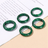 Synthetic Malachite Plain Band Finger Rings RJEW-H230-13C-04-1