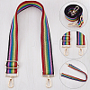 Adjustable Stripe Pattern Polyester Bag Handles FIND-WH0111-48-4