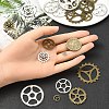 36Pcs 12 Styles Tibetan Style Alloy Steampunk Pendants TIBEP-YW0001-89-3