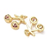 Brass Micro Pave Cubic Zirconia Pendants KK-L243-02G-01-2